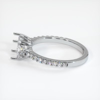 18K White Gold Three Stone Ring Setting Image