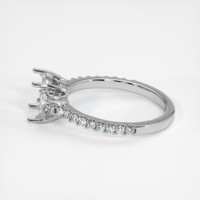 18K White Gold Three Stone Ring Setting Image