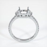 18K White Gold Three Stone Ring Setting Image