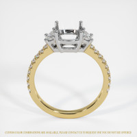14K White & Yellow Three Stone Ring Setting Image