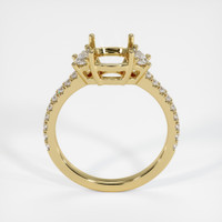 10K Yellow Gold Three Stone Ring Setting Image