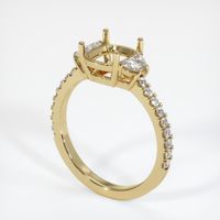 14K Yellow Gold Three Stone Ring Setting Video