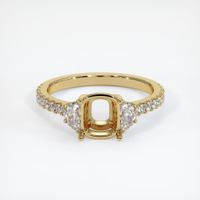 14K Yellow Gold Three Stone Ring Setting Image