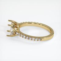 14K Yellow Gold Three Stone Ring Setting Image