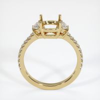 14K Yellow Gold Three Stone Ring Setting Image