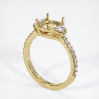 18K Yellow Gold Three Stone Ring Setting Video