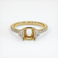 18K Yellow Gold Three Stone Ring Setting Image