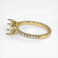 18K Yellow Gold Three Stone Ring Setting Image