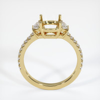 18K Yellow Gold Three Stone Ring Setting Image