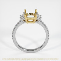 14K Yellow & White Three Stone Ring Setting Image