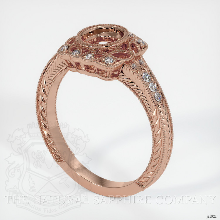 14K Rose Gold Antique Style Ring Setting
