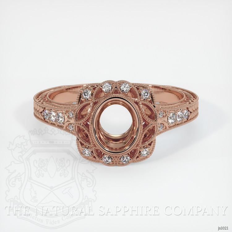 14K Rose Gold Antique Style Ring Setting