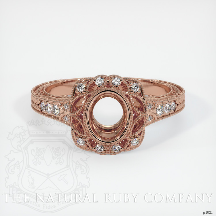14K Rose Gold Antique Style Ring Setting