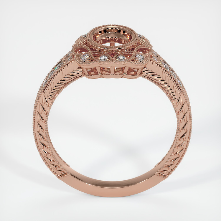 14K Rose Gold Antique Style Ring Setting