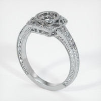 10K White Gold Antique Style Ring Setting Image