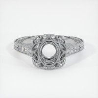 14K White Gold Antique Style Ring Setting Image