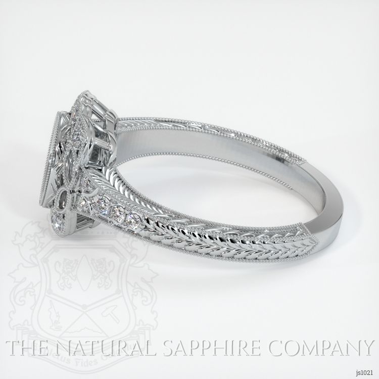14K White Gold Antique Style Ring Setting