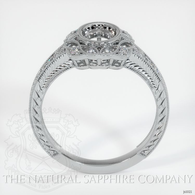 14K White Gold Antique Style Ring Setting