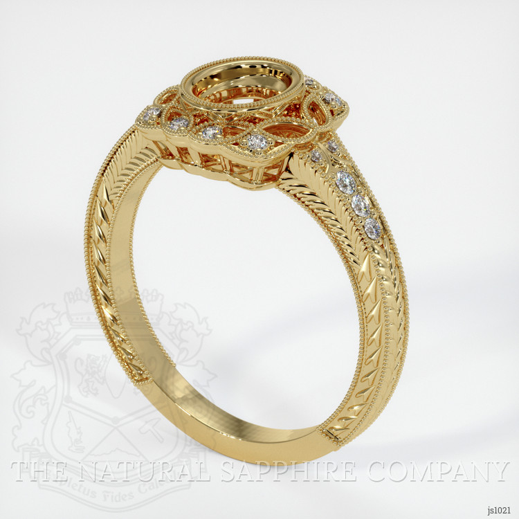 10K Yellow Gold Antique Style Ring Setting