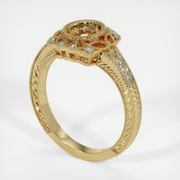14K Yellow Gold Antique Style Ring Setting Image