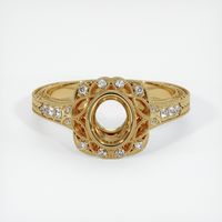 14K Yellow Gold Antique Style Ring Setting Image