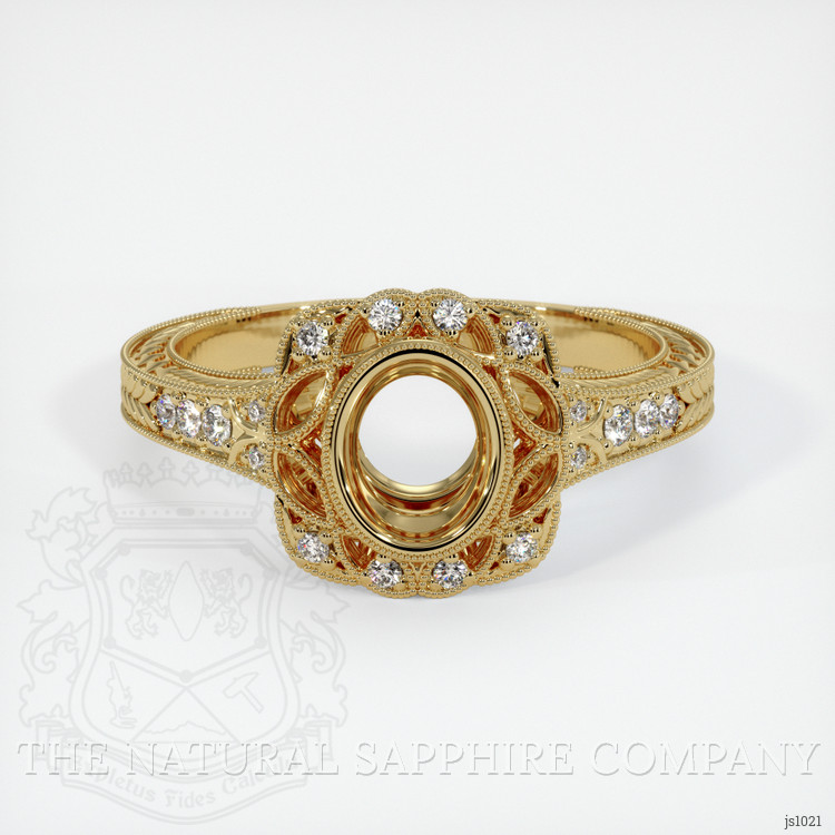 14K Yellow Gold Antique Style Ring Setting