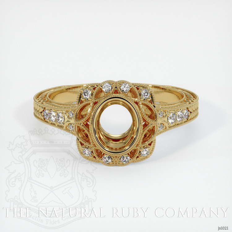 14K Yellow Gold Antique Style Ring Setting