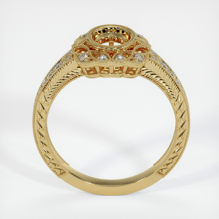 14K Yellow Gold Antique Style Ring Setting