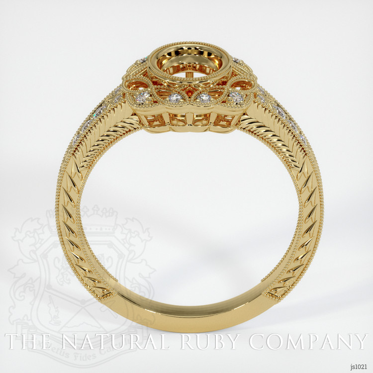 14K Yellow Gold Antique Style Ring Setting