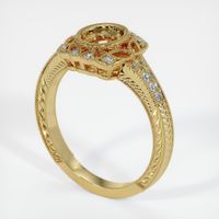 18K Yellow Gold Antique Style Ring Setting Image