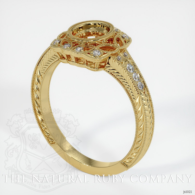 18K Yellow Gold Antique Style Ring Setting