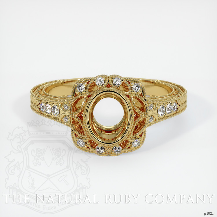 18K Yellow Gold Antique Style Ring Setting