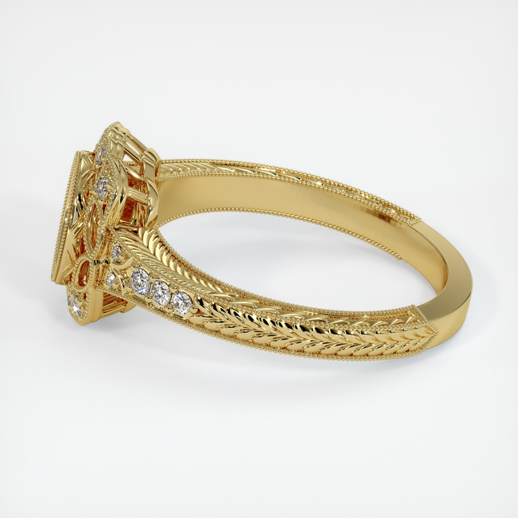 18K Yellow Gold Antique Style Ring Setting