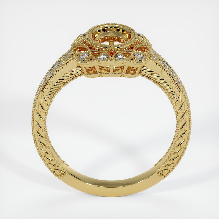 18K Yellow Gold Antique Style Ring Setting