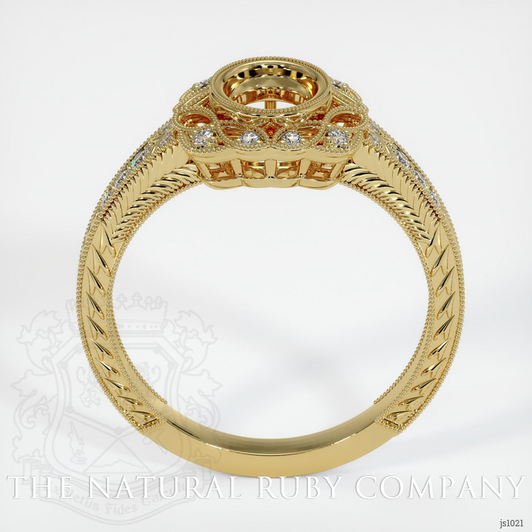 18K Yellow Gold Antique Style Ring Setting