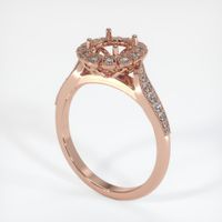 14K Rose Gold Pave Ring Setting Video