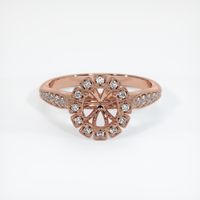 14K Rose Gold Pave Ring Setting Image