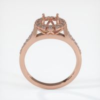 14K Rose Gold Pave Ring Setting Image