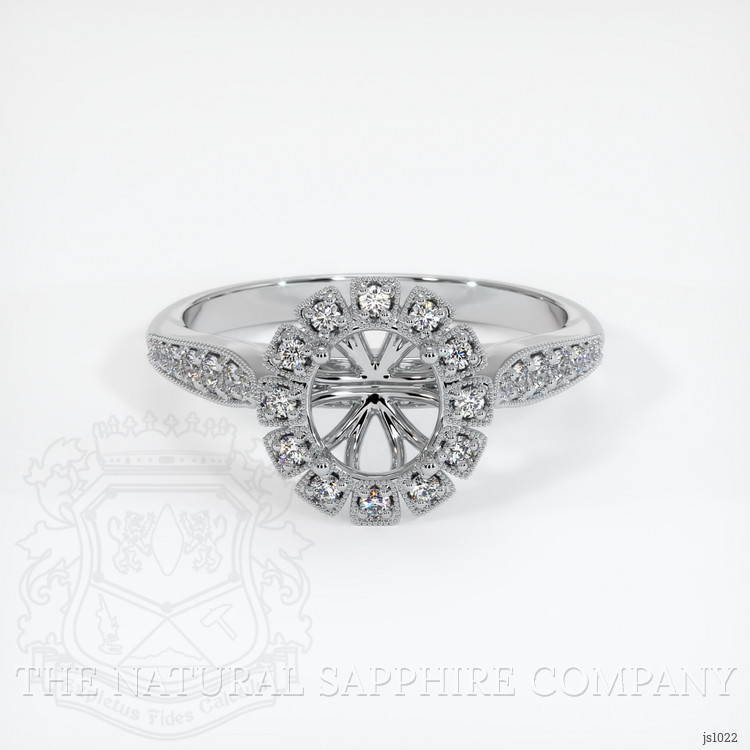 10K White Gold Pave Ring Setting