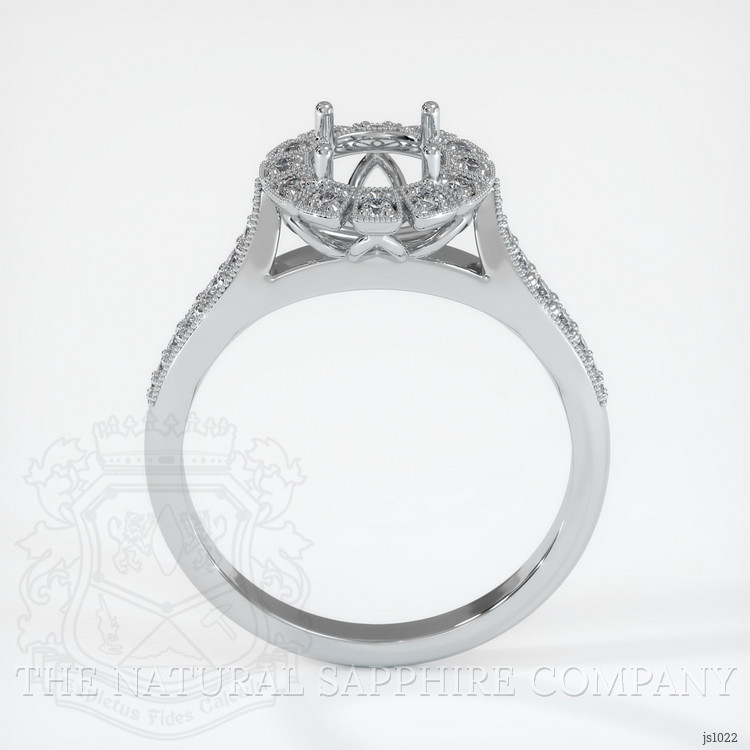 10K White Gold Pave Ring Setting