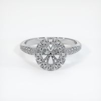 14K White Gold Pave Ring Setting Image