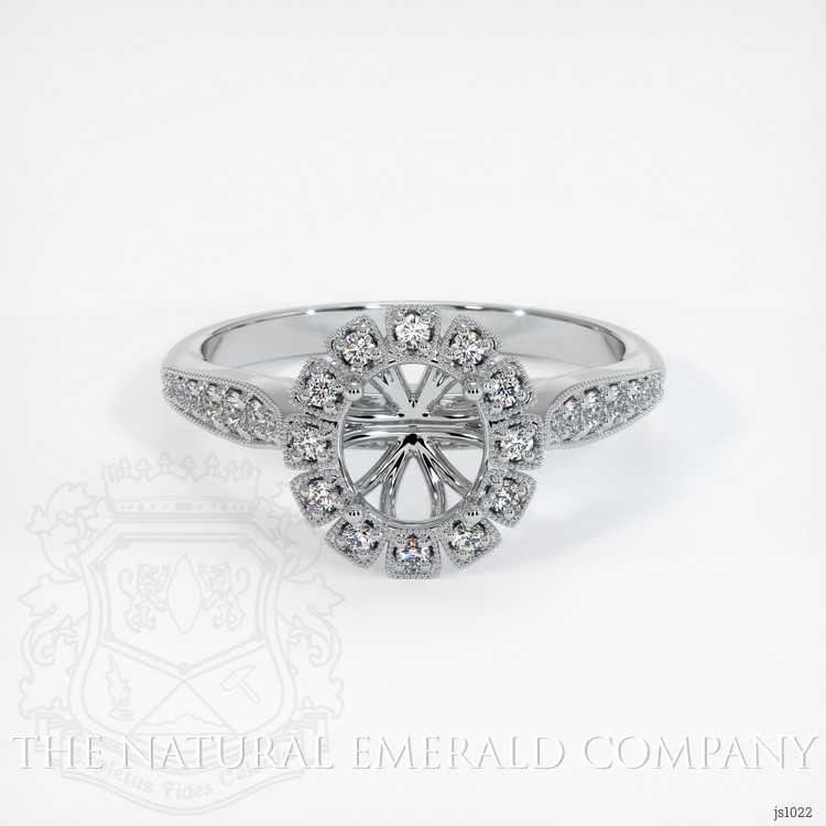 18K White Gold Pave Ring Setting