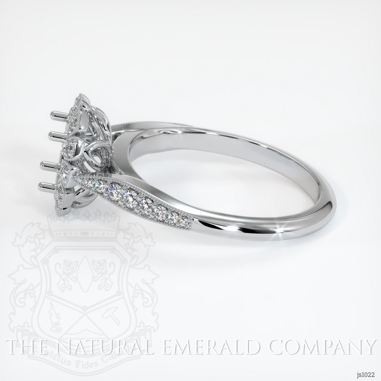 18K White Gold Pave Ring Setting