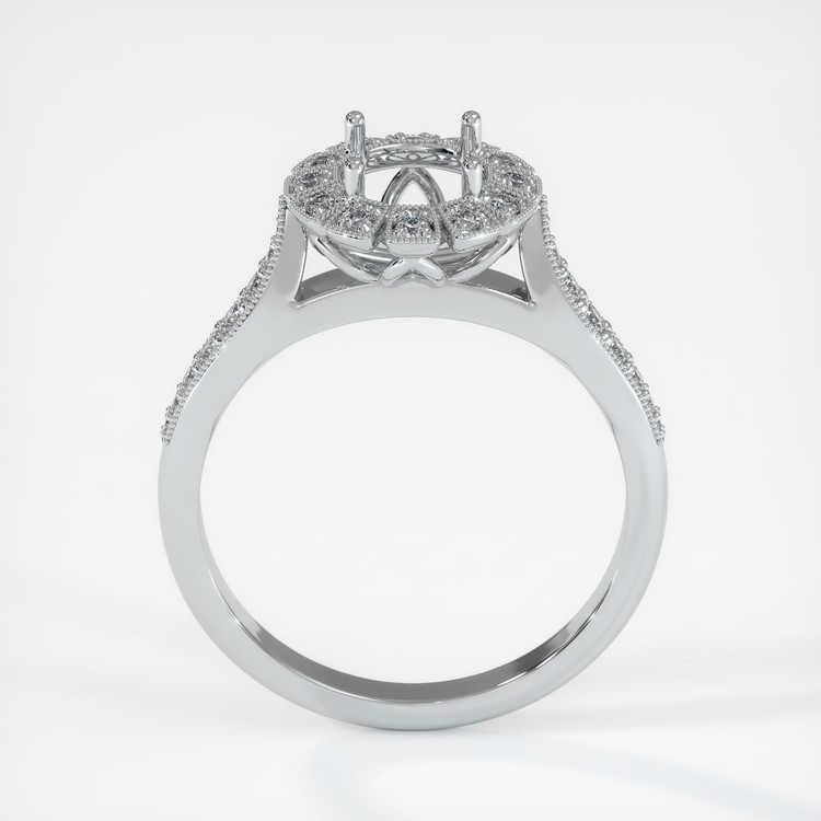 18K White Gold Pave Ring Setting