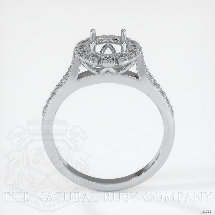 18K White Gold Pave Ring Setting