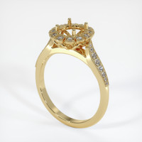 10K Yellow Gold Pave Ring Setting Video