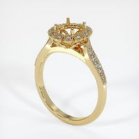 14K Yellow Gold Pave Ring Setting Video