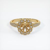 14K Yellow Gold Pave Ring Setting Image