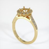 18K Yellow Gold Pave Ring Setting Video