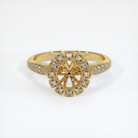 18K Yellow Gold Pave Ring Setting Image